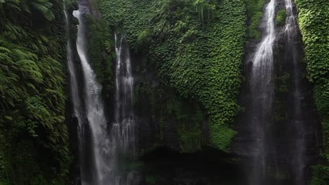 waterfall mountains earth