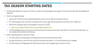 Tax Season Starts for 2022!!
