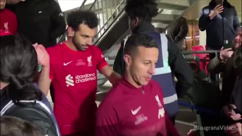 Liverpool Players And Fans Celebrations Carabao Cup vs Chelsea