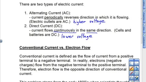 Types of Electric Current Lesson