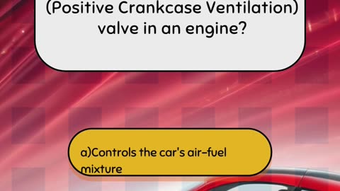 Part 2 Intermediate Car Engine Quiz Question