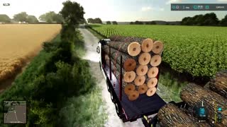 Filling Pallet Factory | Bringing Diesel to Productions Calmsden Farm 001 FS22 Timelapse