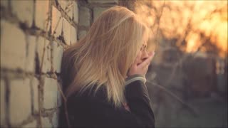 Woman crying, sad depressed [Free Stock Video Footage Clips]