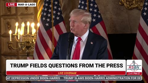 President Trump Addresses the Press in Mar-A-Lago