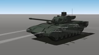 Anti tank missile deflector concept - T-14 tank version 2