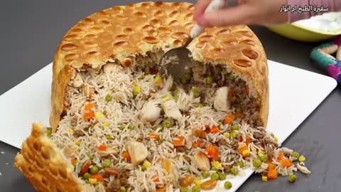 Ouzi Al-Sham without filo 🔥 a royal dish decorates our meals