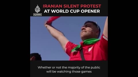 Silent protest from Iranian team during national anthem