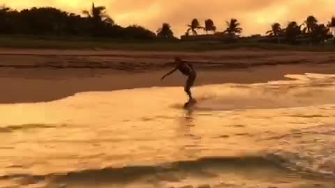 Sunset wakeboarding