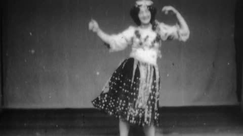 Turkish Dance, Ella Lola (1898 Original Black & White Film)