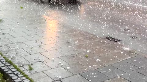Hailstorm Pummels Bavarian Town