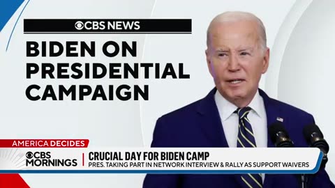 Critical day for Biden with network TV interview, battleground state rally amid