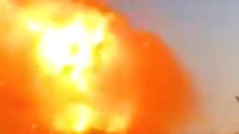 Ukrainian paratroopers explode Russian tank sending it flying into the sky