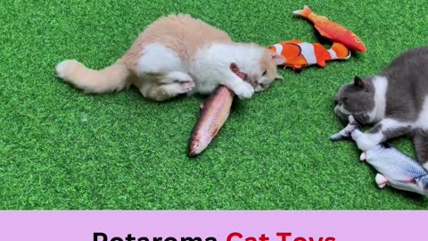 Potaroma Cat Toys Flopping Fish with SilverVine and Catnip