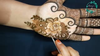 Mehndi class 32 | Easy front hand mehndi design | palm mehndi design |Mehndi tutorial |mehndi course