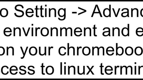 How to access terminal on chromebook when crosh is blocked