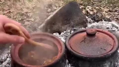 Cooking meat in nature bbq // Outdoor // recipe, foodie, yum