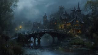 Relaxing Celtic Music - Medieval Village Thunderous Night 2024