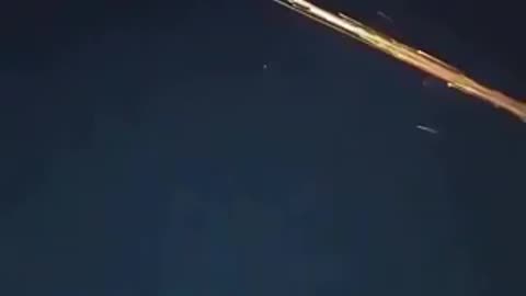 Incredible footage of Space debris entering Earth.