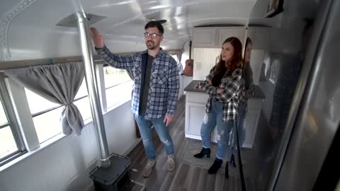 Couple Sells House & Builds A School Bus Conversion In 4 Months Costing Under $16k