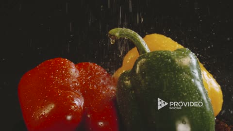 Slow Motion Footage Of Vegetables
