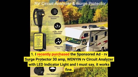Customer Reviews: Sponsored Ad - rv Surge Protector 30 amp, WENYIN rv Circuit Analyzer with LED...