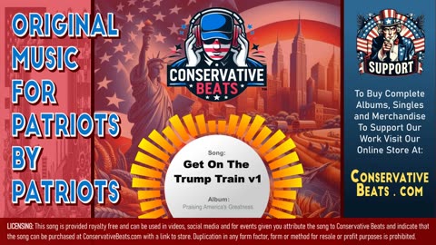 Conservative Beats - Praising America's Greatness – Single: Get on the Trump Train ( Version 1 )