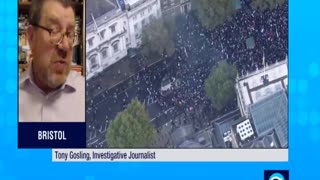 Millions protest Gaza genocide on world's city streets, Orthodox Jews burn Israeli flag Tony Gosling