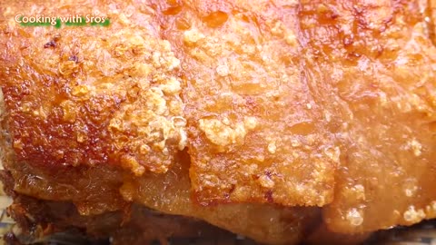 Yummy Crispy Pork Frying Recipe: Irresistibly Crispy Pork Cooking with Cooking With Sros