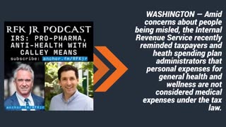 Robert F. Kennedy Jr.:IRS: Pro-Pharma Anti-Health