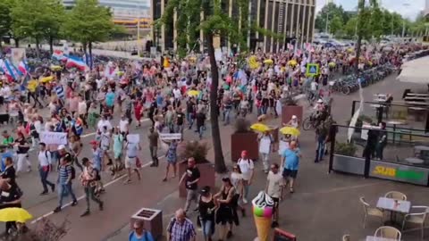 Demonstration in Eindhoven in support of protests and blockades by farmers in the Netherlands.