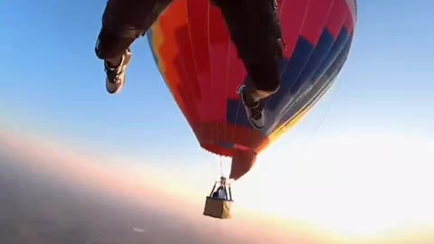 You can experience hot air balloon parachuting