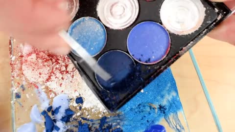 Coke vs Pepsi - Mixing Makeup Eyeshadow Into Slime Special Series 201 Satisfying