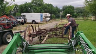 Graham Family Farm: John Deere Side Delivery Hay Rake 594