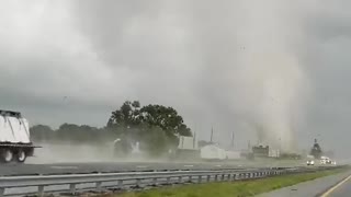Tornado Tears Across Highway