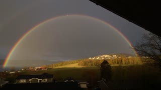 Stunning Double Rainbow Goes Full Circle