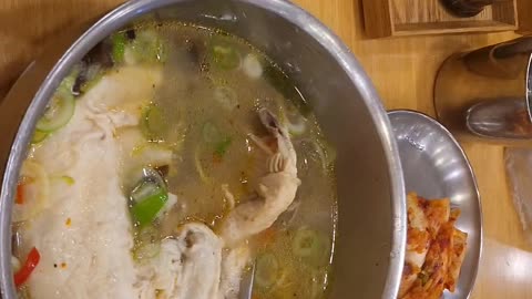 This is happy moment! Korean chiken soup