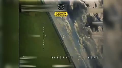 Ukrainian Drones Trying to Bring Down Russian Helicopter