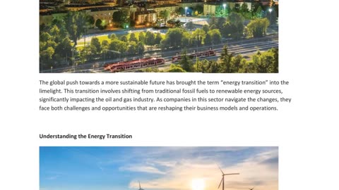 How the Energy Transition is Reshaping the Oil and Gas Sector 2024