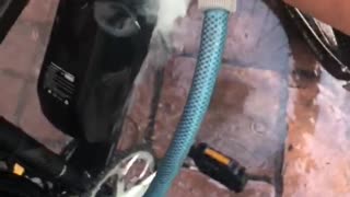 E-Bike with a Burning Battery