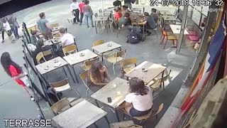 Shocking moment where woman is punched in the face