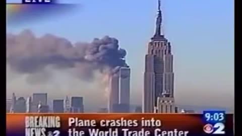 2nd Plane Hitting WTC - LIVE News Coverage - 9/11