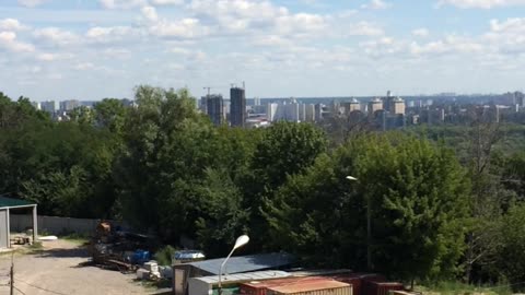 Breathtaking landscape view from Kyiv hills