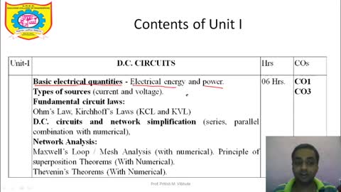 Introduction to Unit I DC Circuits