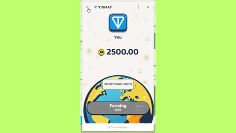 new mining mini app bot telegram tonmap