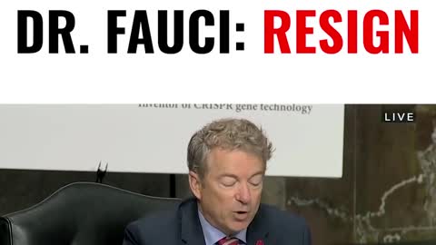 Rand Paul is on Fauci - his answer : lies and more lies