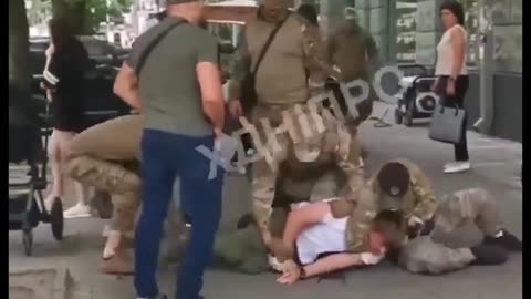 Ukrainian Father with Baby kidnapped by Zelenskyy Goon Squad after refusing to fight Russia! 😠🪖