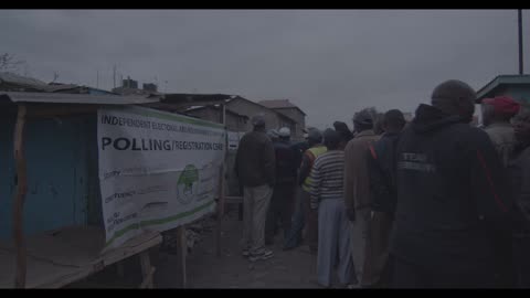 Kenyans Entering Polling Station to Vote in 2022 General Elections