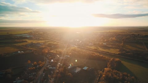 Sunset from a Drone