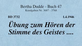 BD 3732 - ÜBUNG ZUM HÖREN DER STIMME DES GEISTES ....