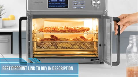 Kalorik 26 QT Digital Maxx Air Fryer Oven with 9 Accessories, Roaster, Broiler, Rotisserie